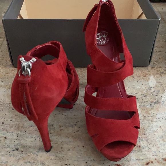 BCBGeneration Red Dress Heels - Picture 12 of 12